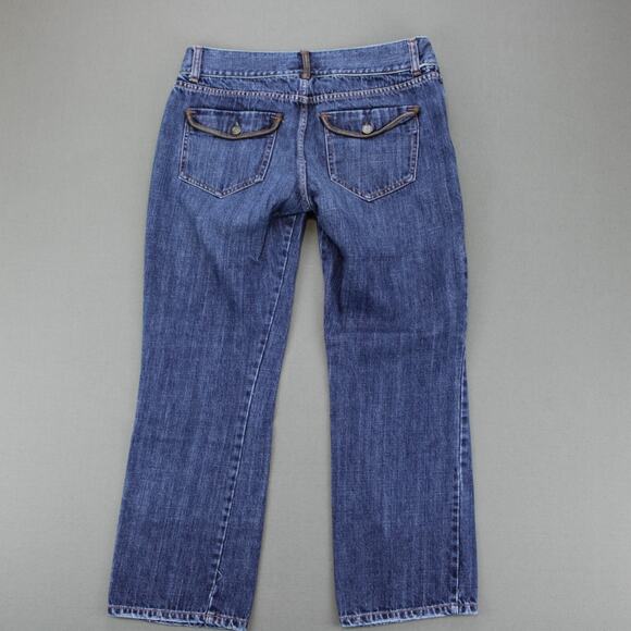 Abercrombie Fitch Jeans Womens 6 Faded Whiskered Medium Wash Flap Pocket Y2K - Picture 8 of 9